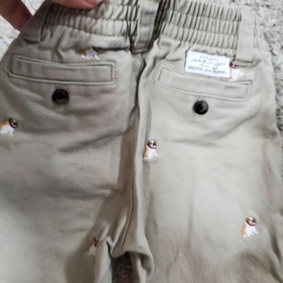 Janie and Jack Kakhi Puppy Embroidered Pants - Picture 6 of 6